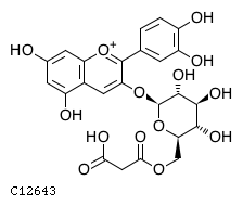 GIF of Cyanidin 3-O-(6-O-malonyl-beta-D-glucoside);