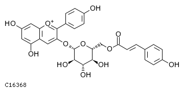 GIF of Pelargonidin 3-(6-p-coumaroyl)glucoside