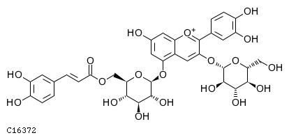 GIF of Cyanidin 3-glucoside 5-caffeoylglucoside