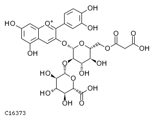 GIF of Cyanidin-3-O-(6''-O-malonyl-2''-O-glucuronyl)glucoside