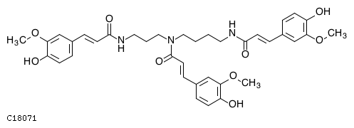 GIF of N1,N5,N10-Triferuloyl spermidine