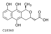 GIF of Dihydrokalafungin dihydroquinone form;