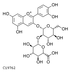 GIF of Cyanidin 3-O-(2-O-beta-D-glucuronosyl)-beta-D-glucoside