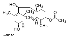 GIF of 10beta,14beta-Dihydroxytaxa-4(20),11-dien-5alpha-yl acetate;
