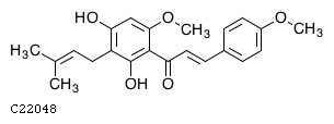 GIF of 4-O-Methylxanthohumol;